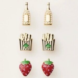 NWT Kate Spade New York x Target Mixed Novelty Stud Earrings 3-pack